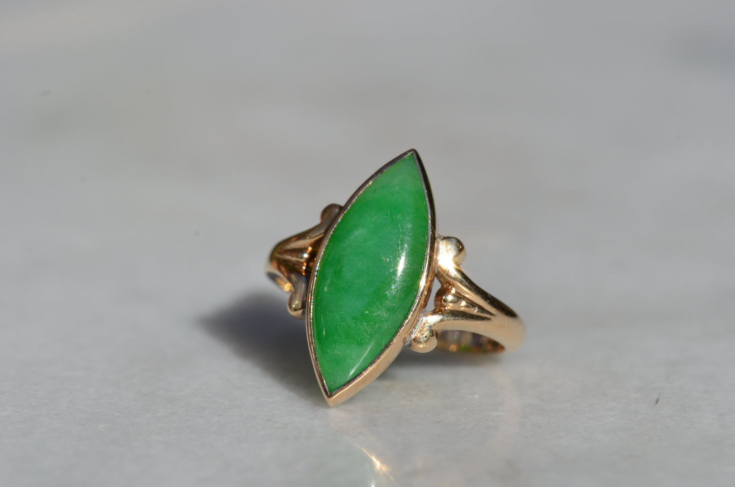 Vintage Marquise Jade Ring