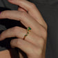 Avant-Garde Emerald and Diamond Tube Ring