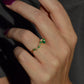 Avant-Garde Emerald and Diamond Tube Ring