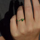 Avant-Garde Emerald and Diamond Tube Ring