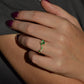 Avant-Garde Emerald and Diamond Tube Ring