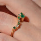 Avant-Garde Emerald and Diamond Tube Ring