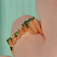 Avant-Garde Emerald and Diamond Tube Ring