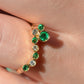 Avant-Garde Emerald and Diamond Tube Ring