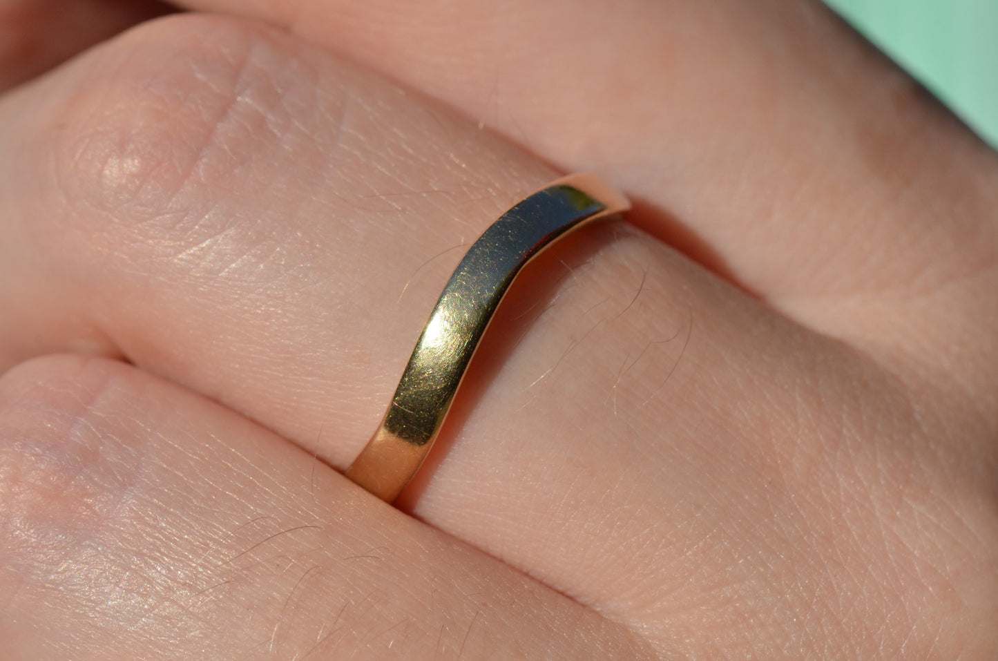 Wavy Y2K Band Ring