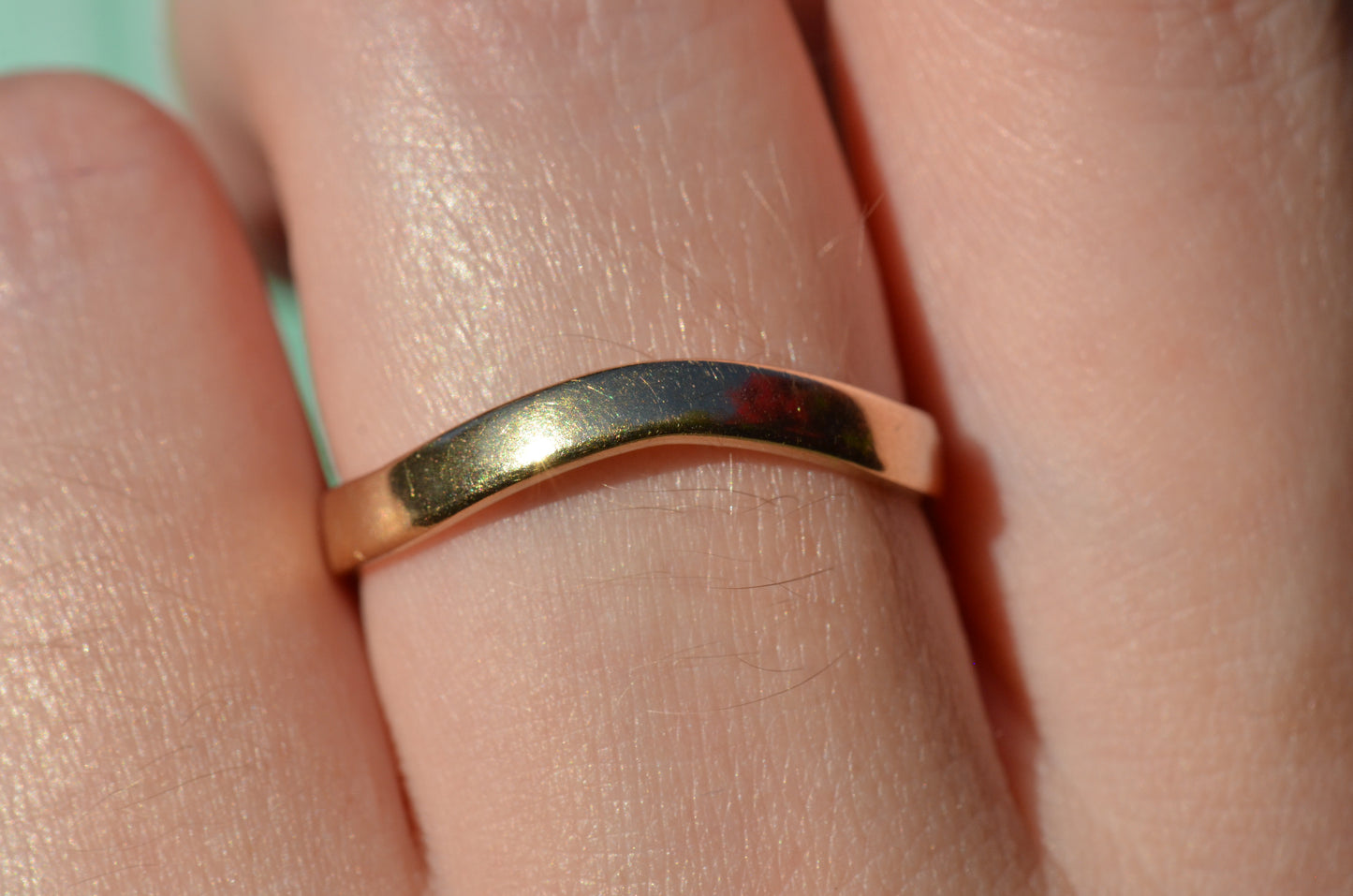 Wavy Y2K Band Ring