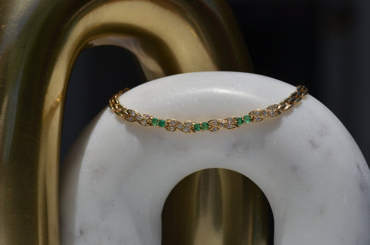 Slinky Vintage Emerald Panthère Bracelet