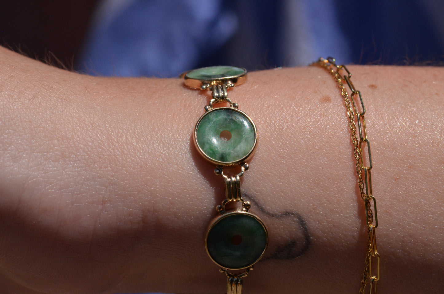 Elegant Vintage Jade Bracelet