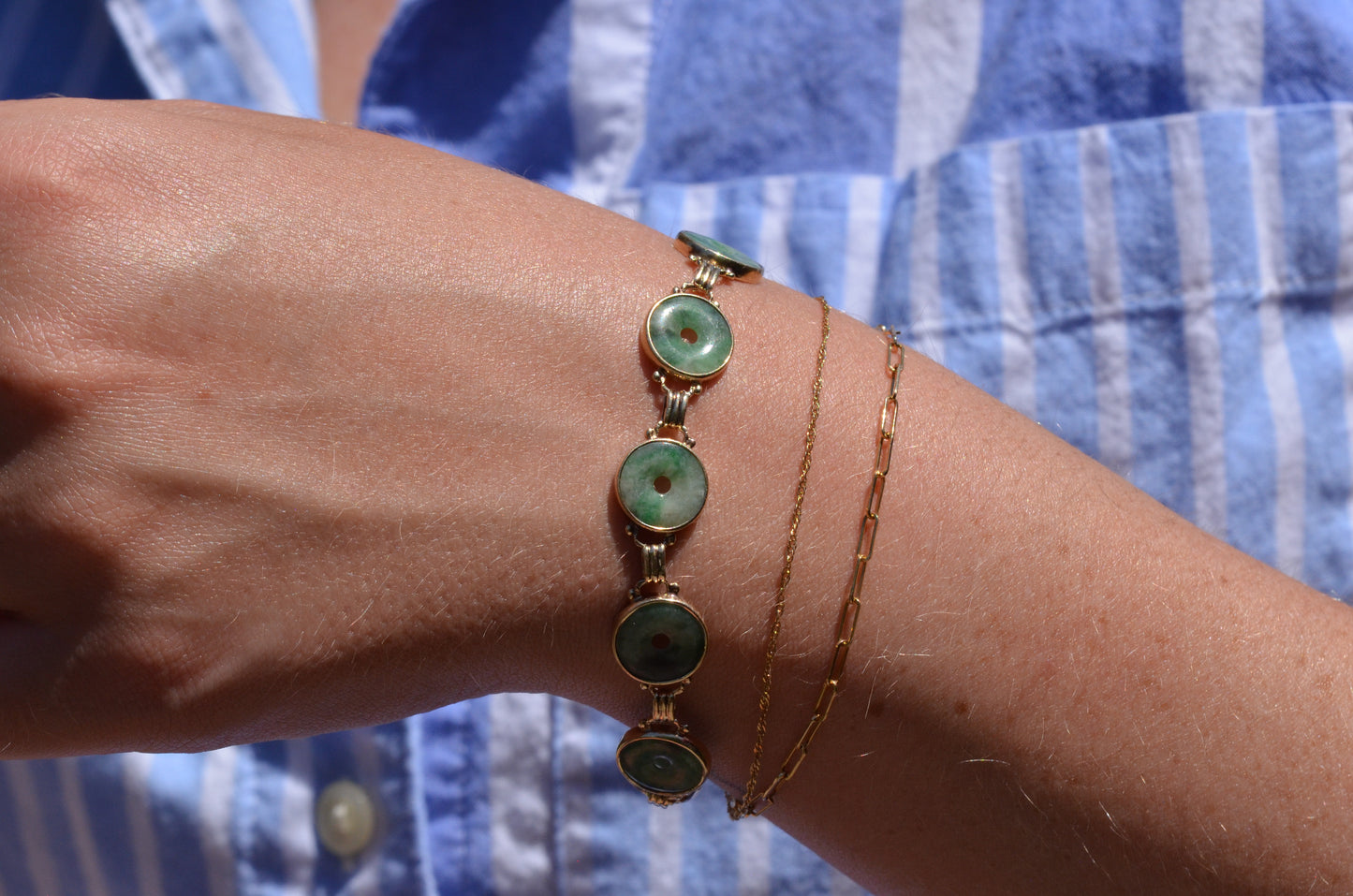 Elegant Vintage Jade Bracelet