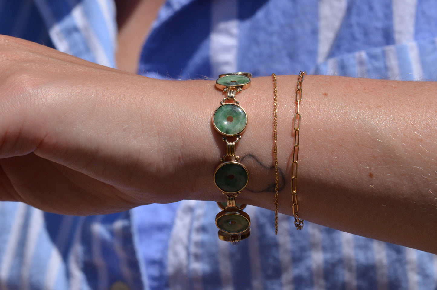 Elegant Vintage Jade Bracelet