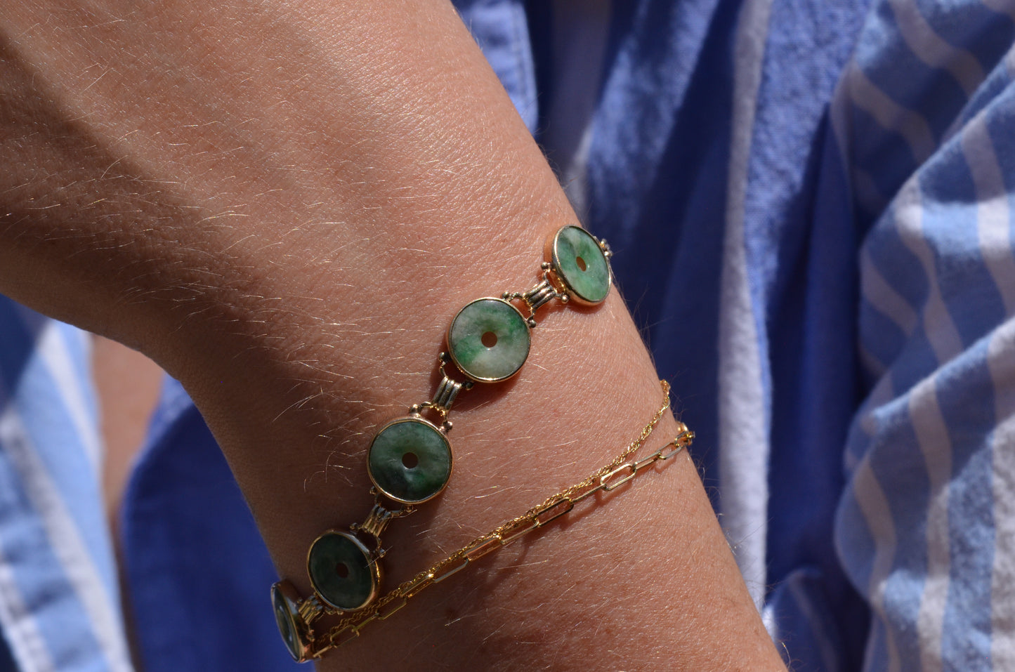 Elegant Vintage Jade Bracelet