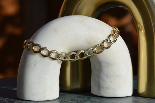 Angular Open Curb Vintage Bracelet