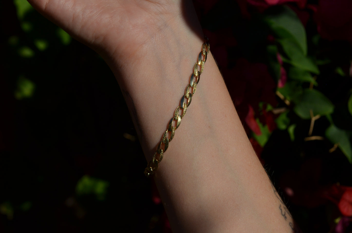 Textured Vintage Curb Bracelet