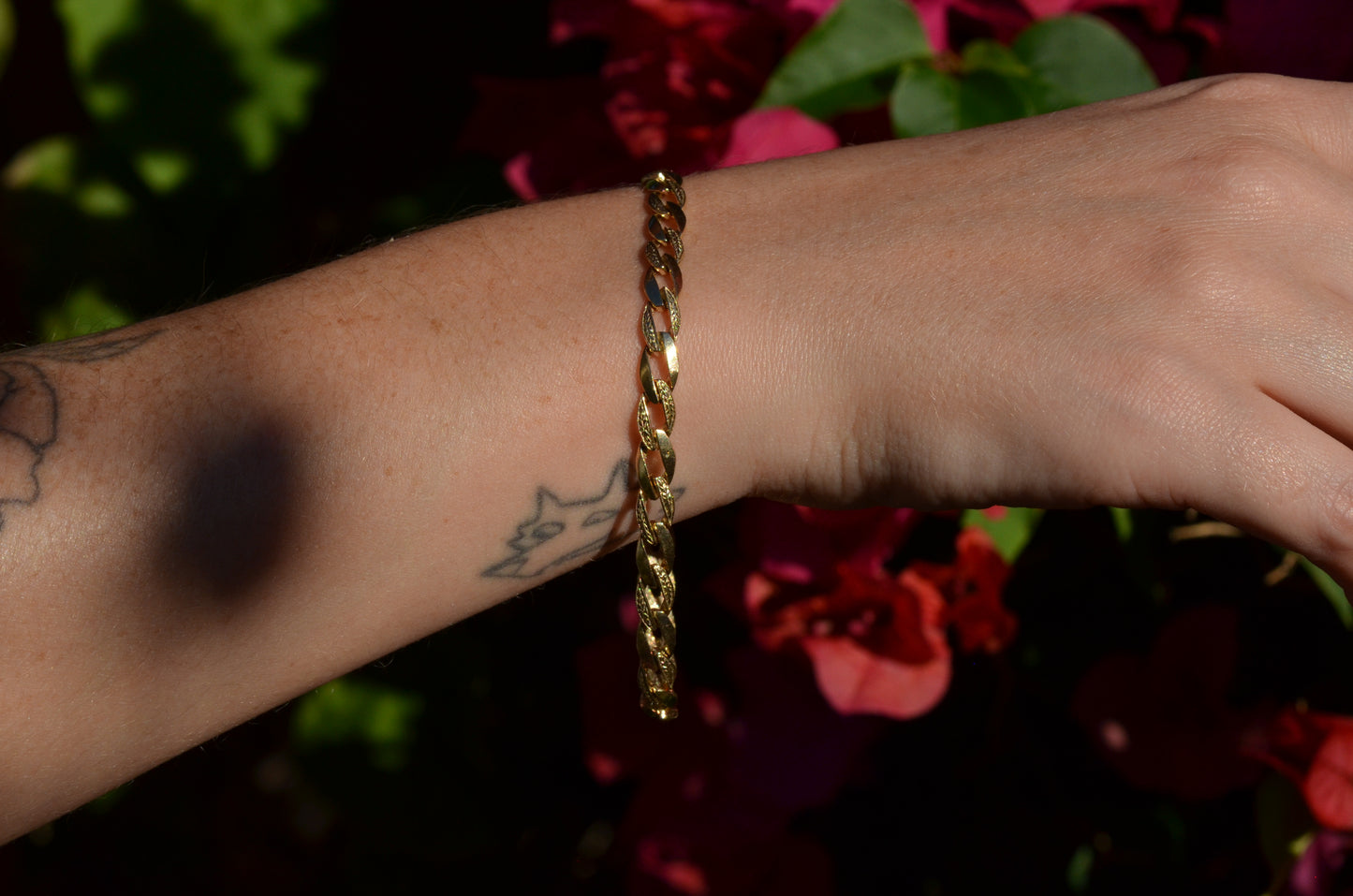 Textured Vintage Curb Bracelet