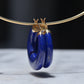 Dramatic Vintage Lapis Lazuli Hoops