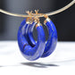 Dramatic Vintage Lapis Lazuli Hoops