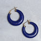 Dramatic Vintage Lapis Lazuli Hoops