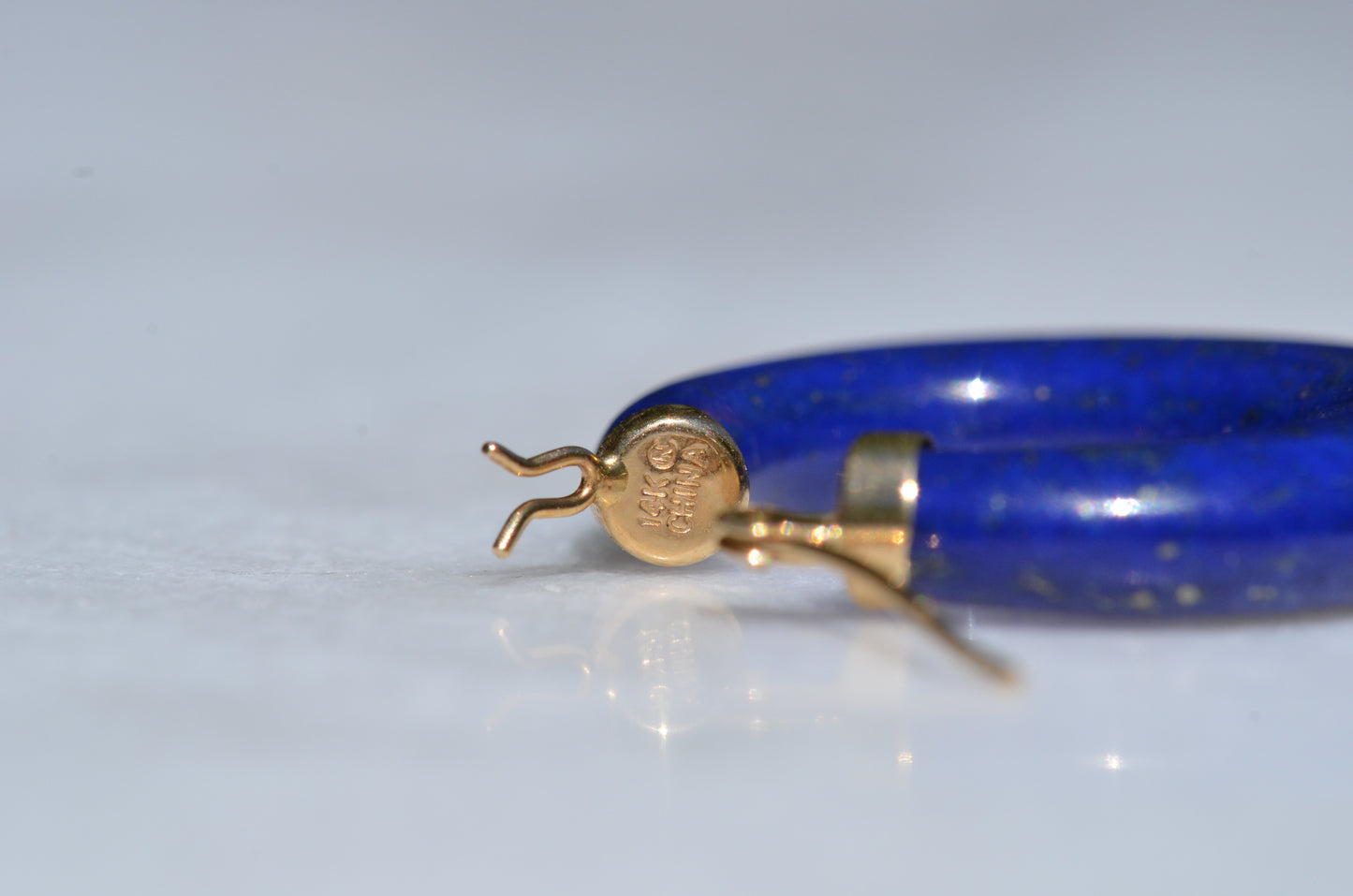 Dramatic Vintage Lapis Lazuli Hoops