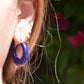 Dramatic Vintage Lapis Lazuli Hoops