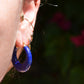 Dramatic Vintage Lapis Lazuli Hoops