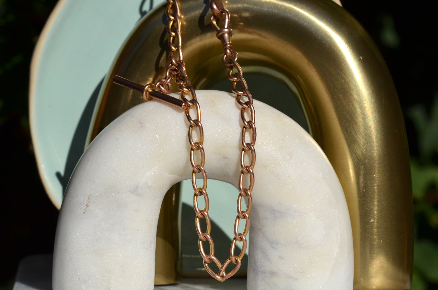 Open Curb Antique Double Albert Chain