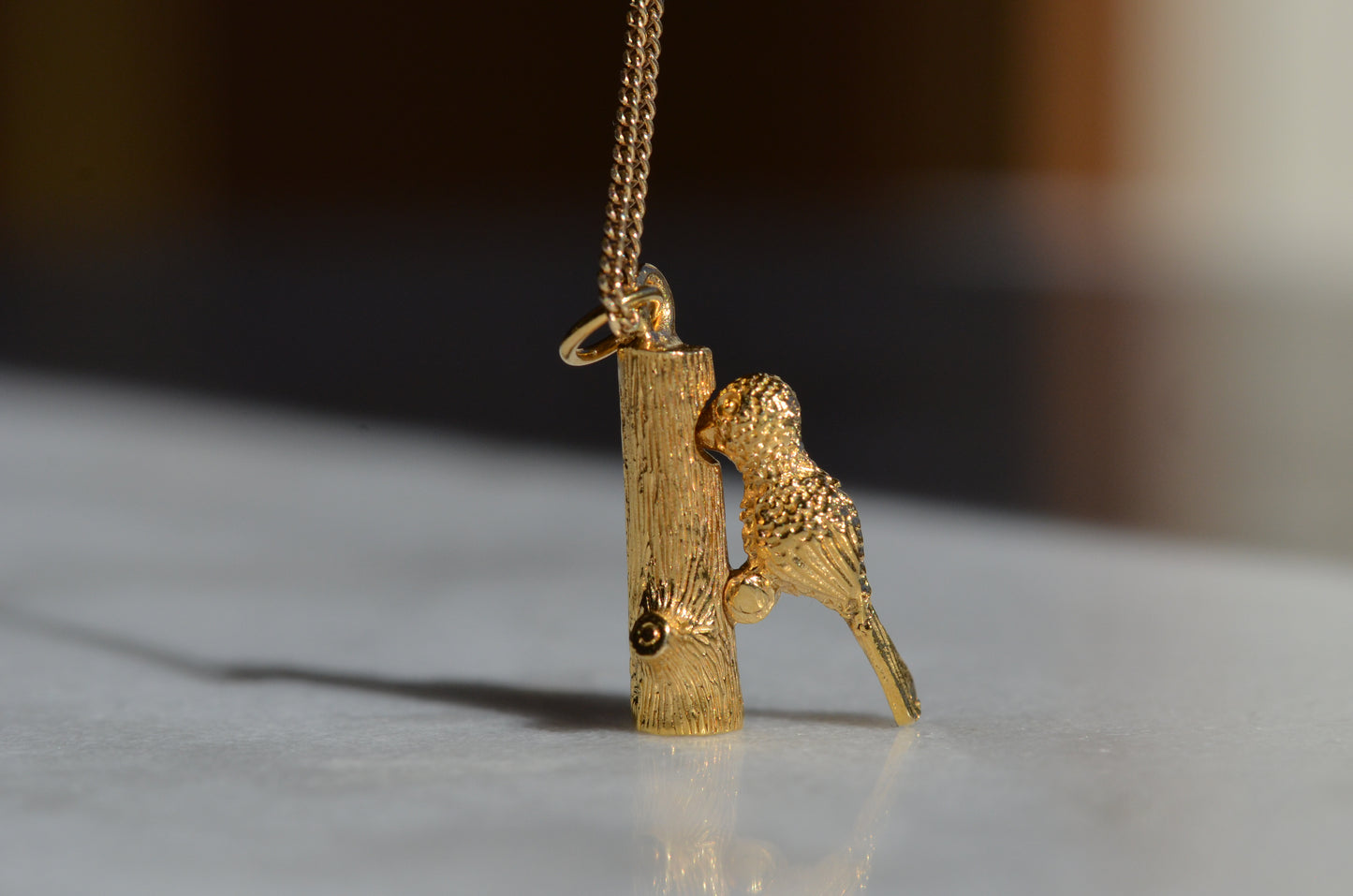 Playful Vintage Woodpecker Charm