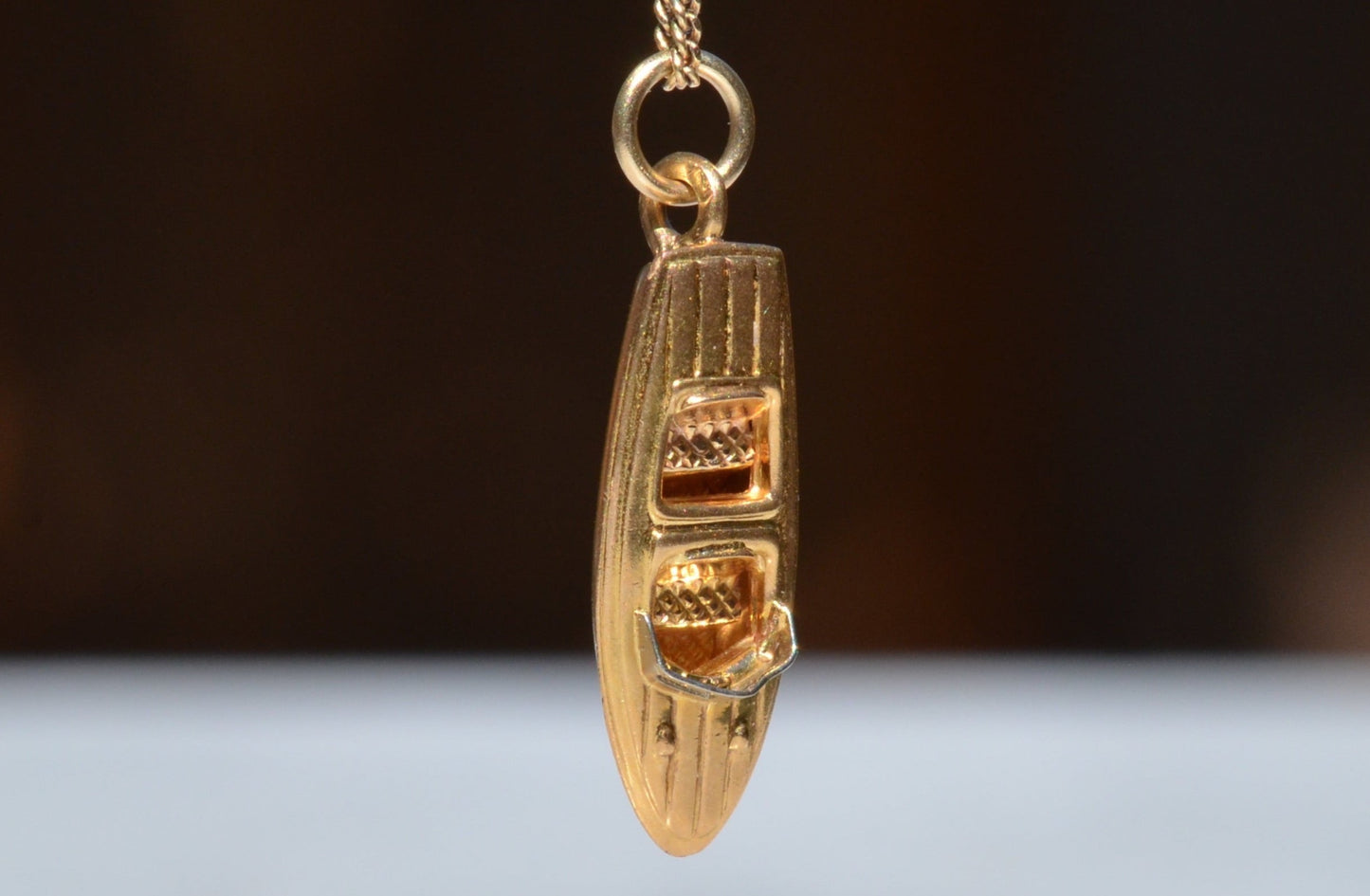 Sleek Vintage Speedboat Charm