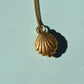 Textured Vintage Shell and Pearl Charm