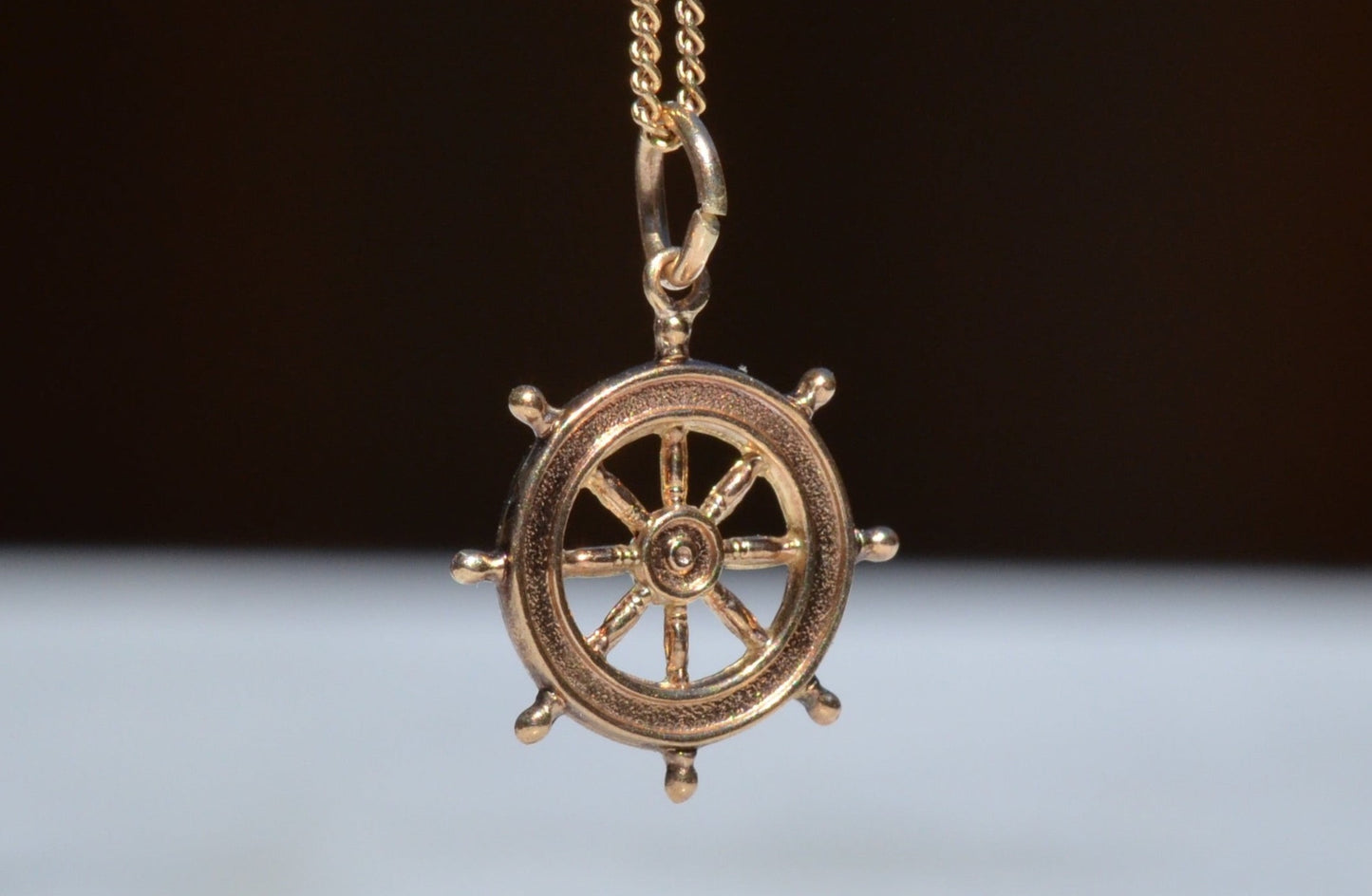 Adventurous Vintage Ship's Wheel Charm