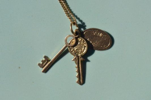 "Name & Address" Vintage Key Set