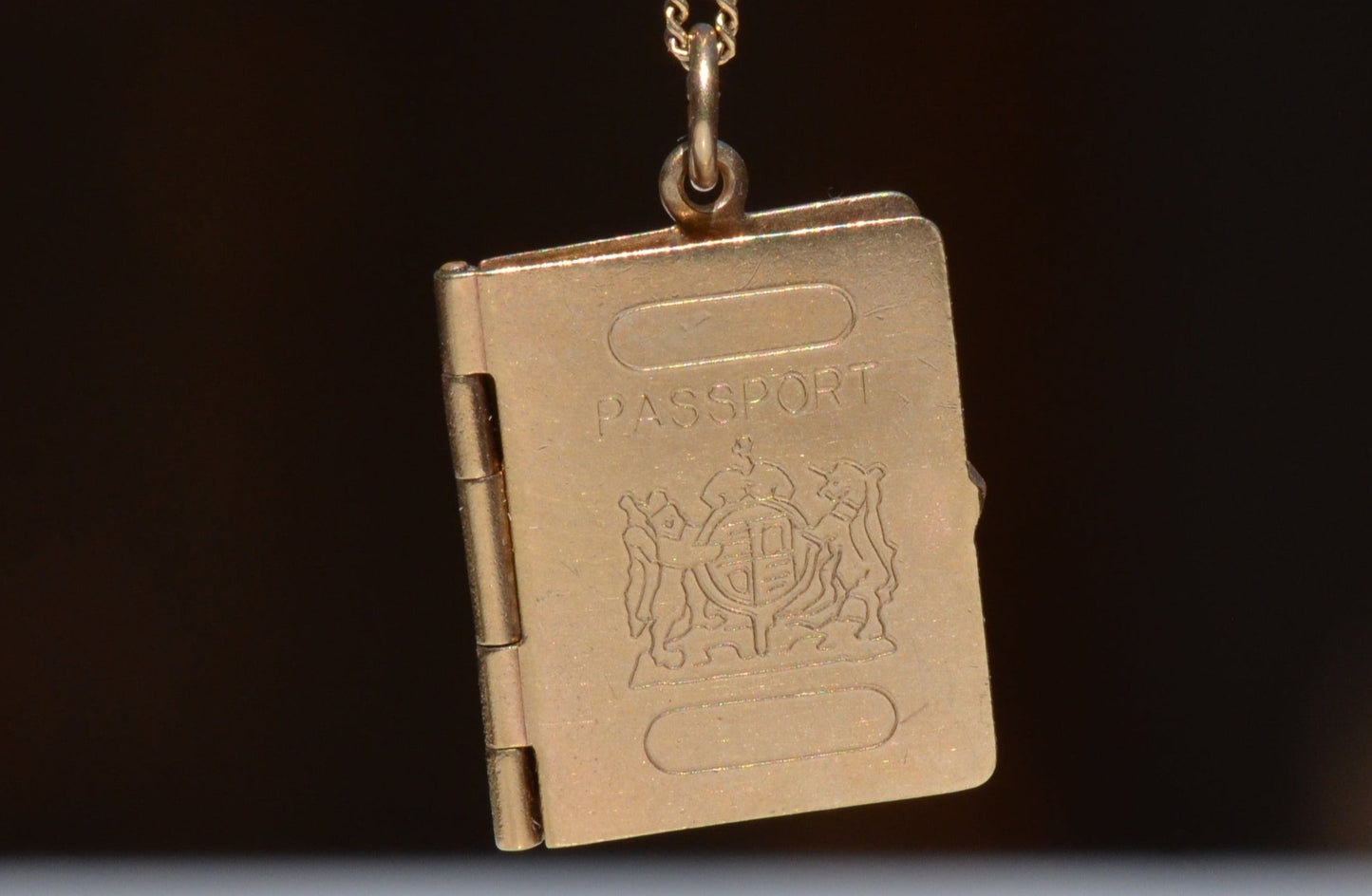 Large Vintage Passport Charm