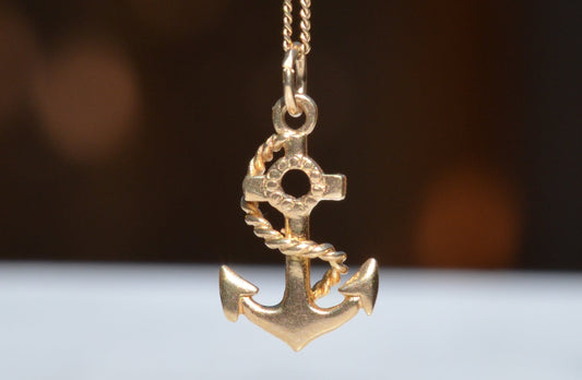 Detailed Vintage Anchor Charm