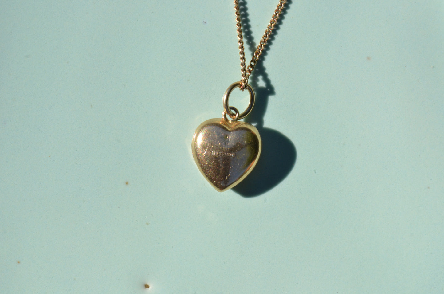 Puffy Vintage Heart Charm