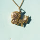 Playful Vintage Donkey and Cart Charm