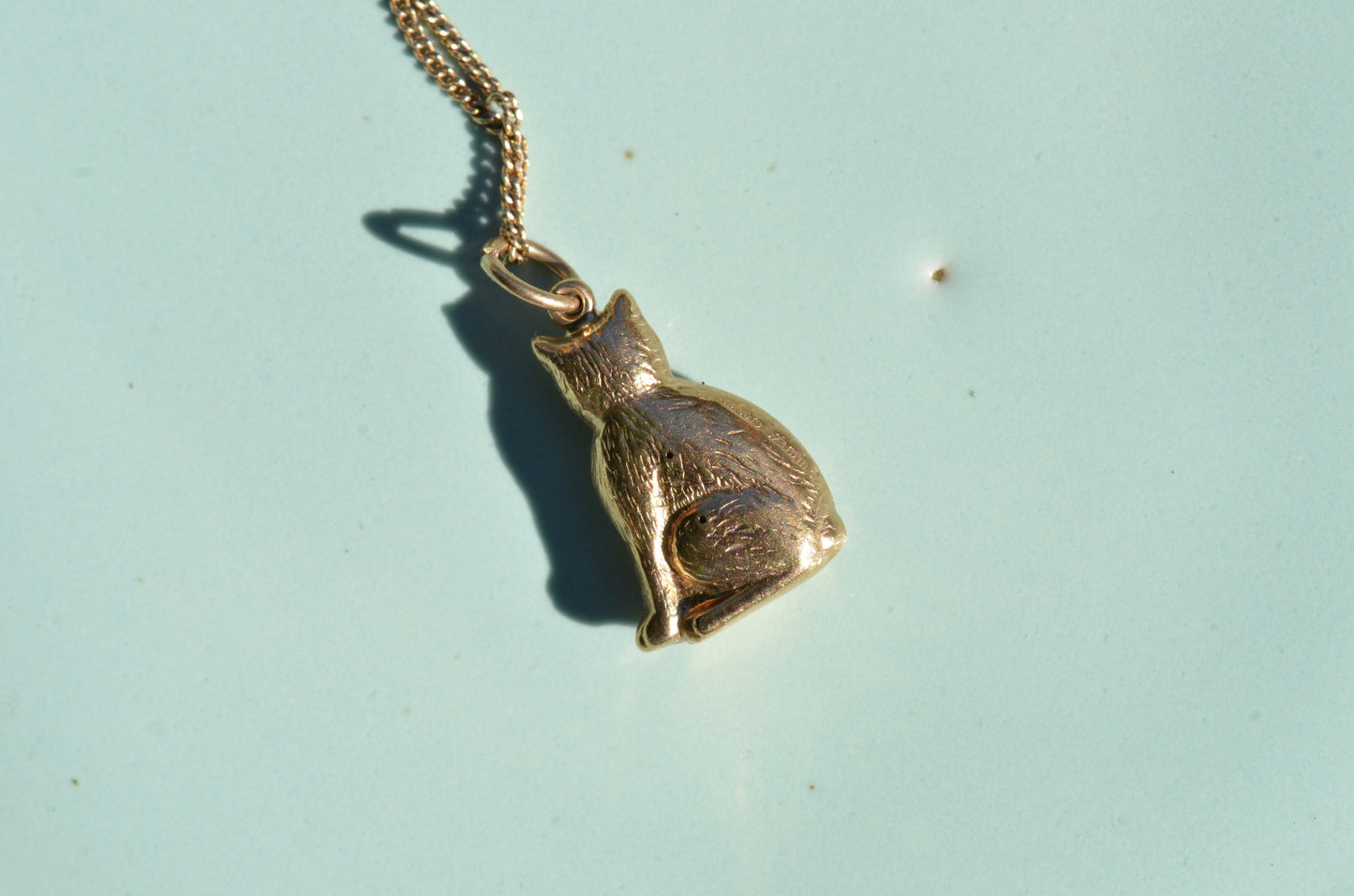 Coy Vintage Cat Charm