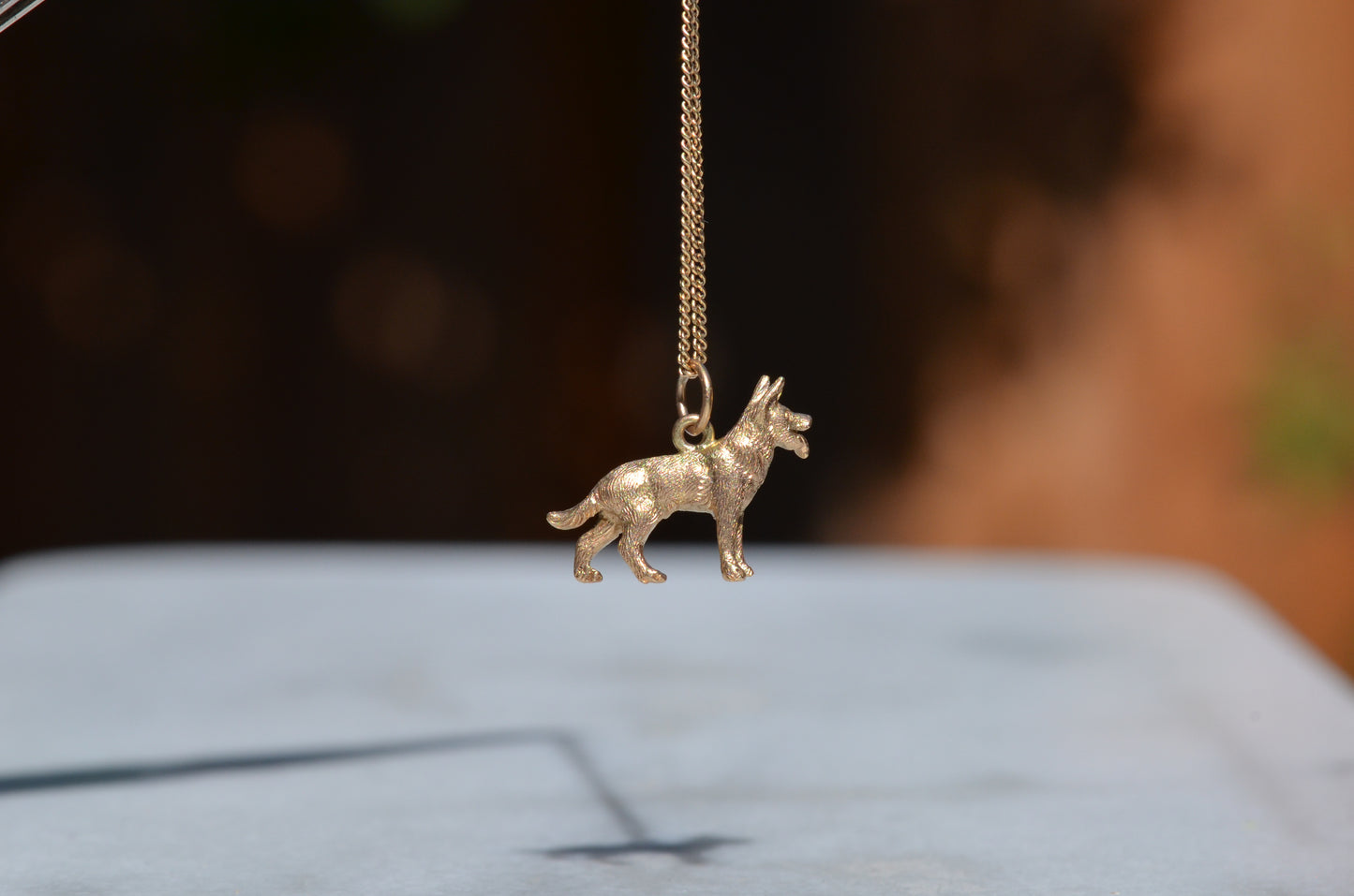 Alert Vintage German Shepherd Charm