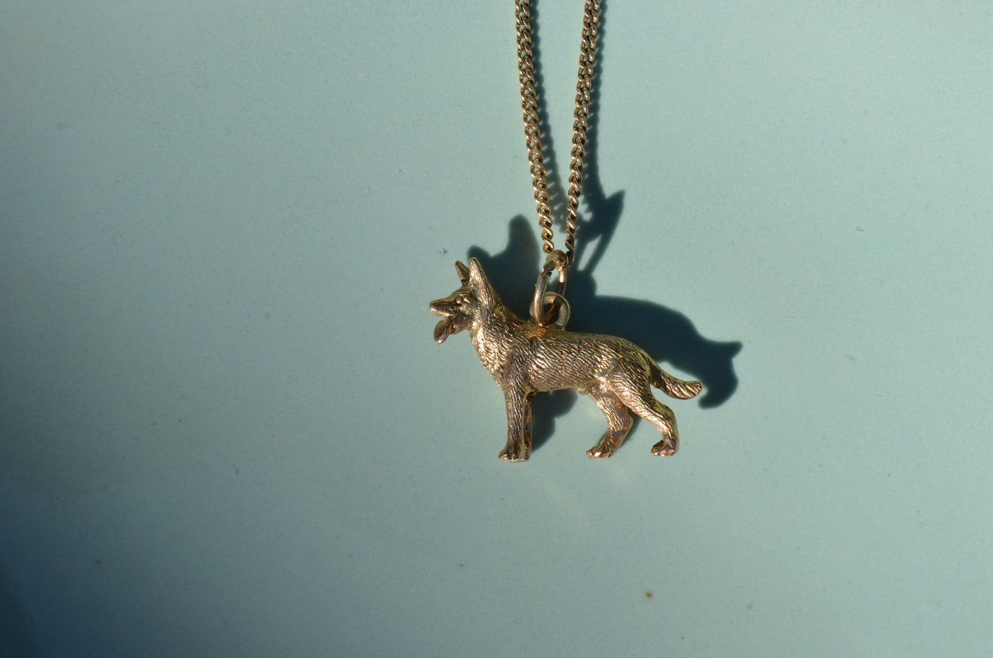 Alert Vintage German Shepherd Charm