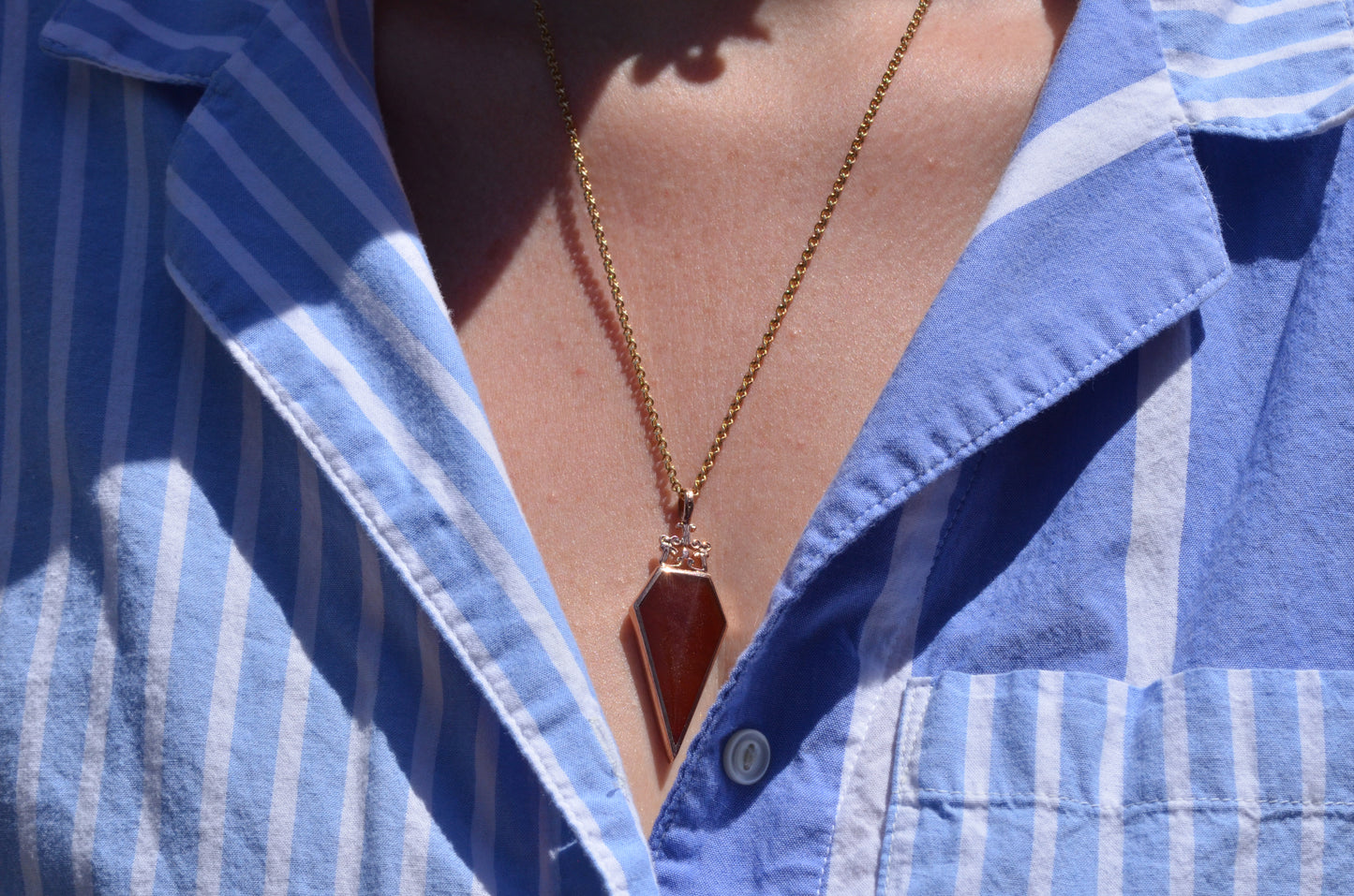 Bold Retro Double Sided Spear Pendant