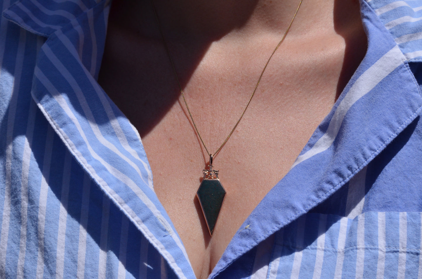 Bold Retro Double Sided Spear Pendant