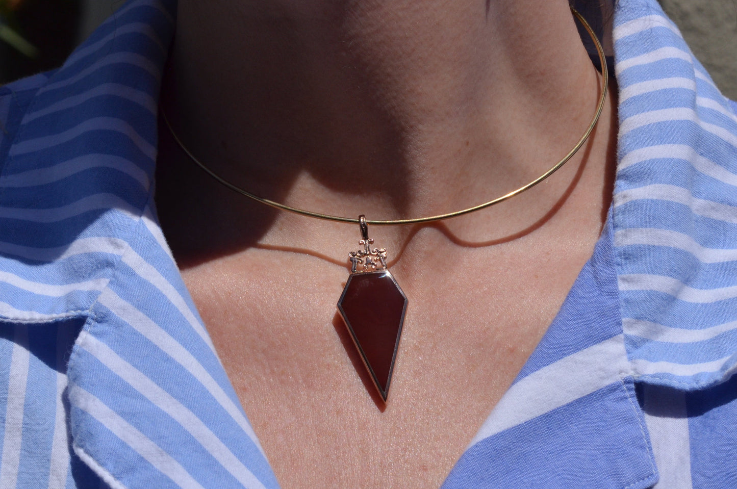 Bold Retro Double Sided Spear Pendant