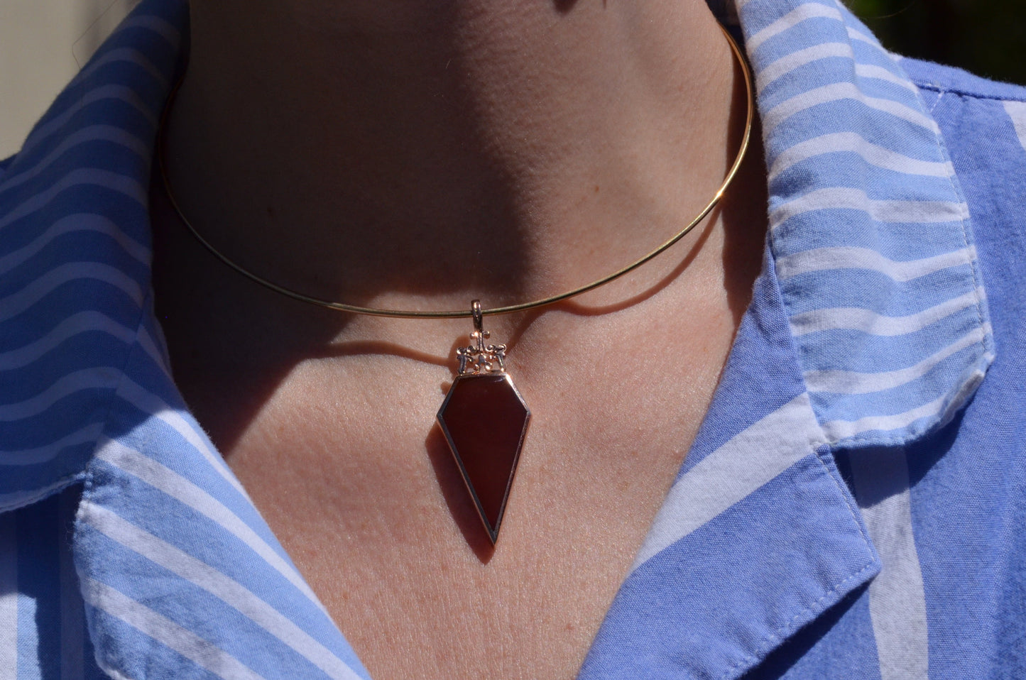 Bold Retro Double Sided Spear Pendant