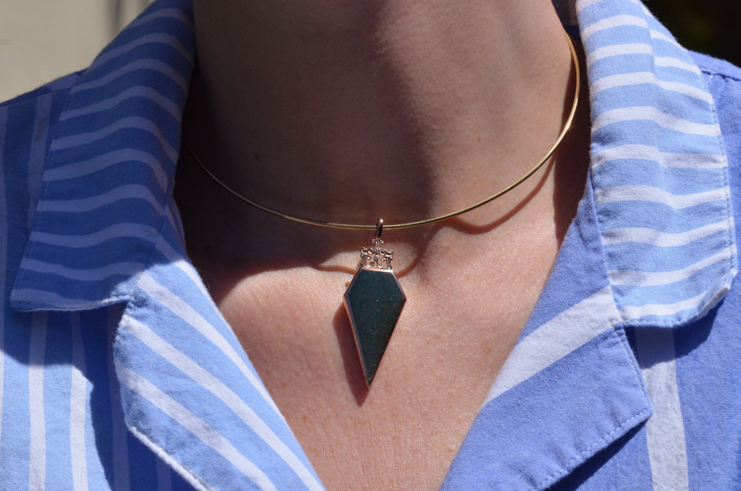 Bold Retro Double Sided Spear Pendant