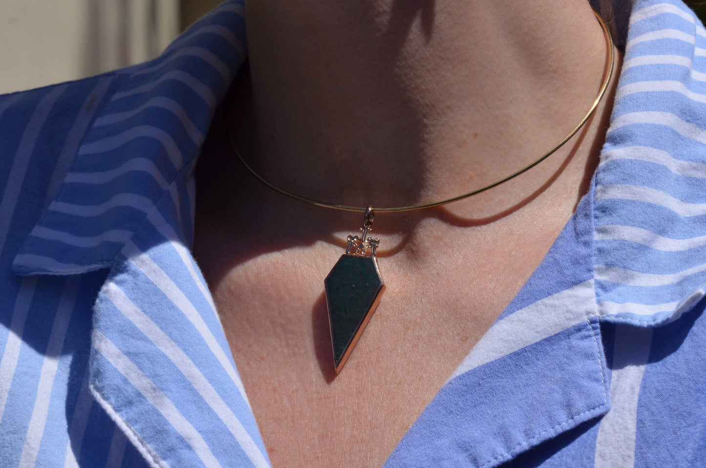 Bold Retro Double Sided Spear Pendant