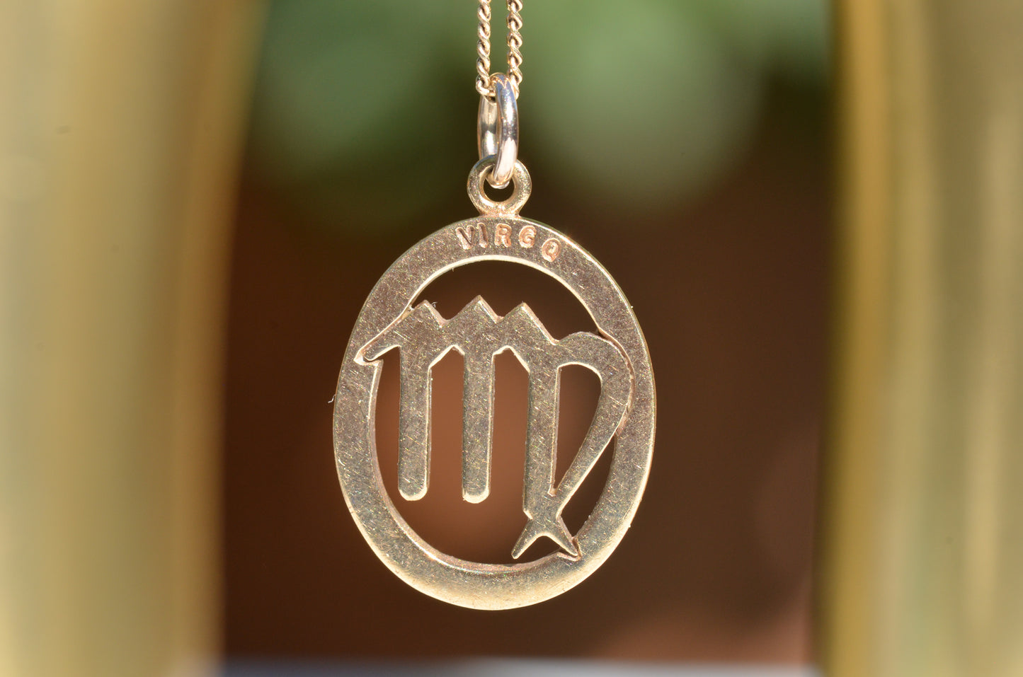 Bold Cut Out Virgo Pendant