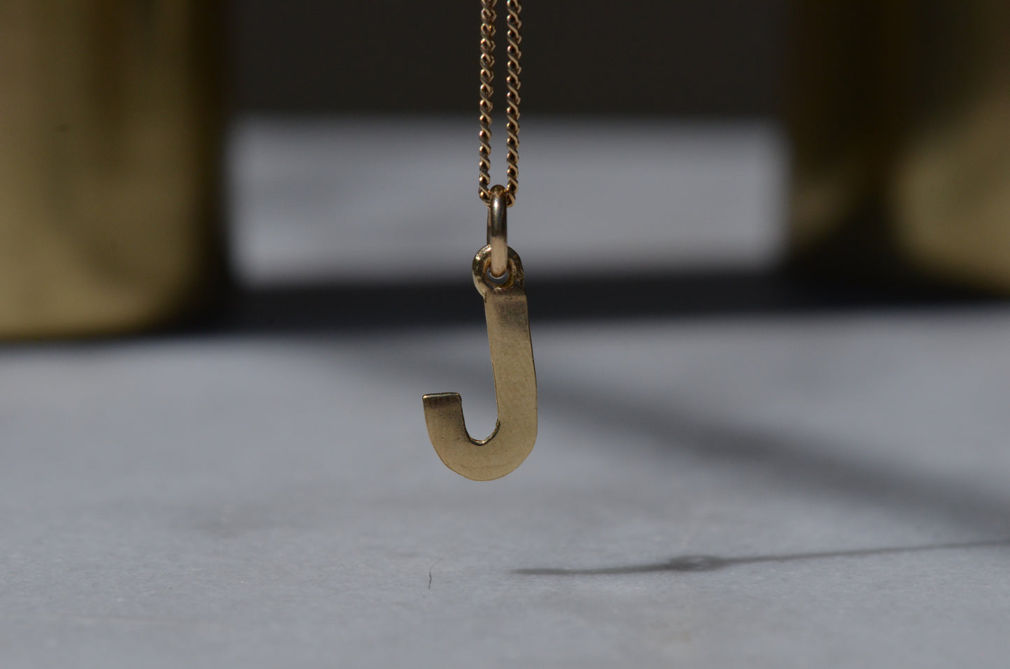 Blocky Vintage “J” Charm