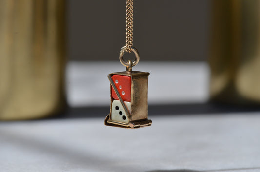 Lucky Vintage Dice Charm