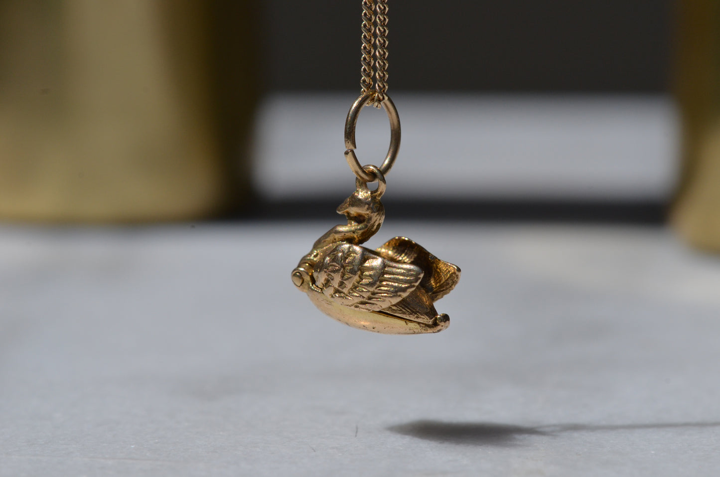 Elegant Opening Swan Ballerina Charm