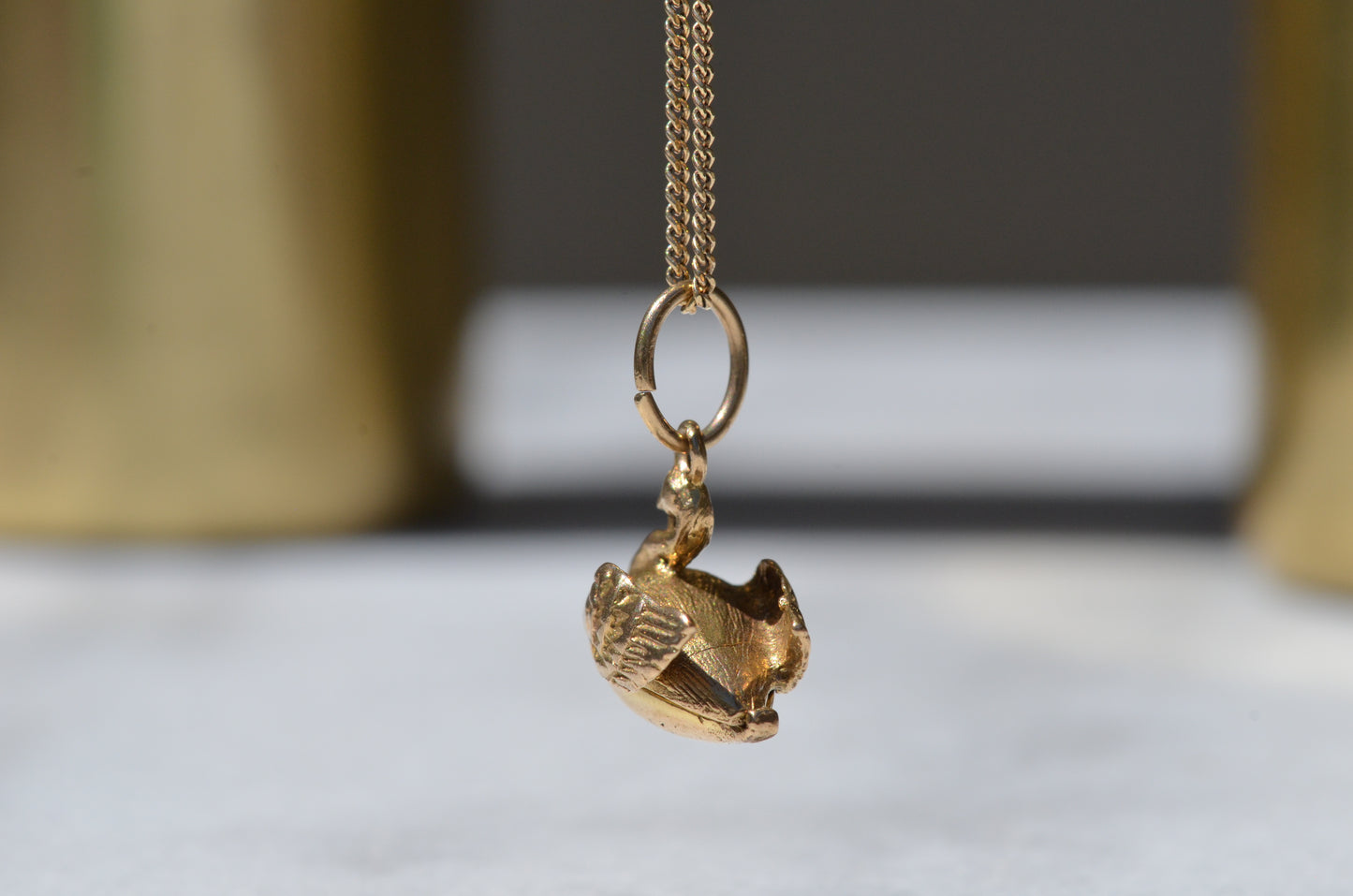 Elegant Opening Swan Ballerina Charm