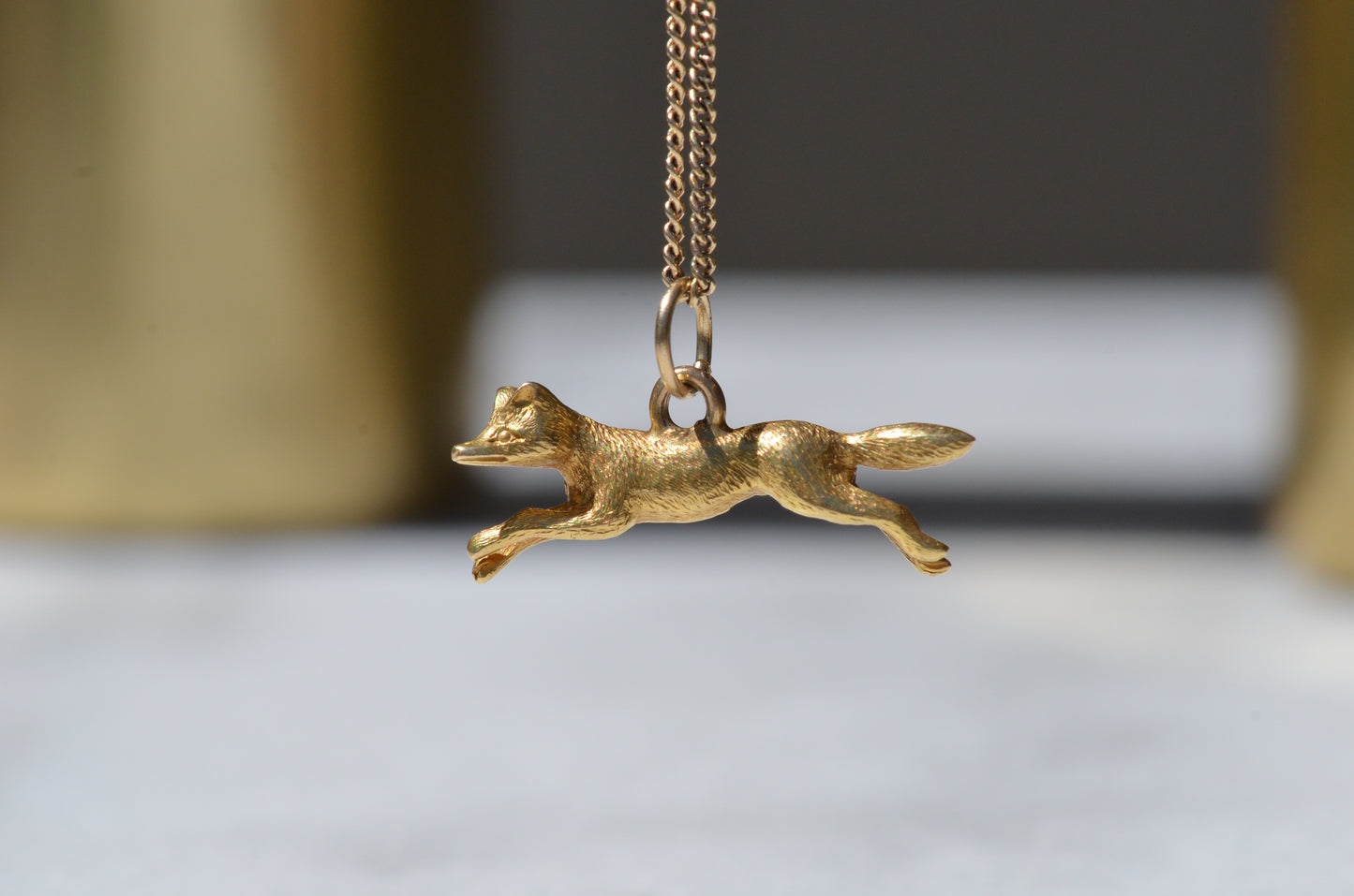 Sleek Vintage Fox Charm