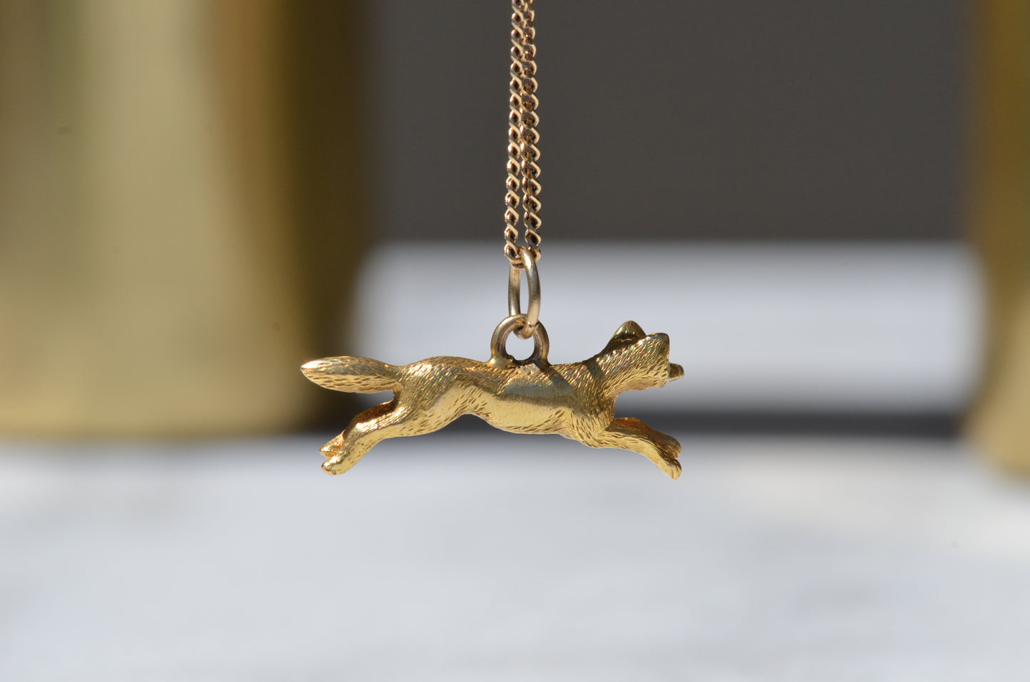 Sleek Vintage Fox Charm